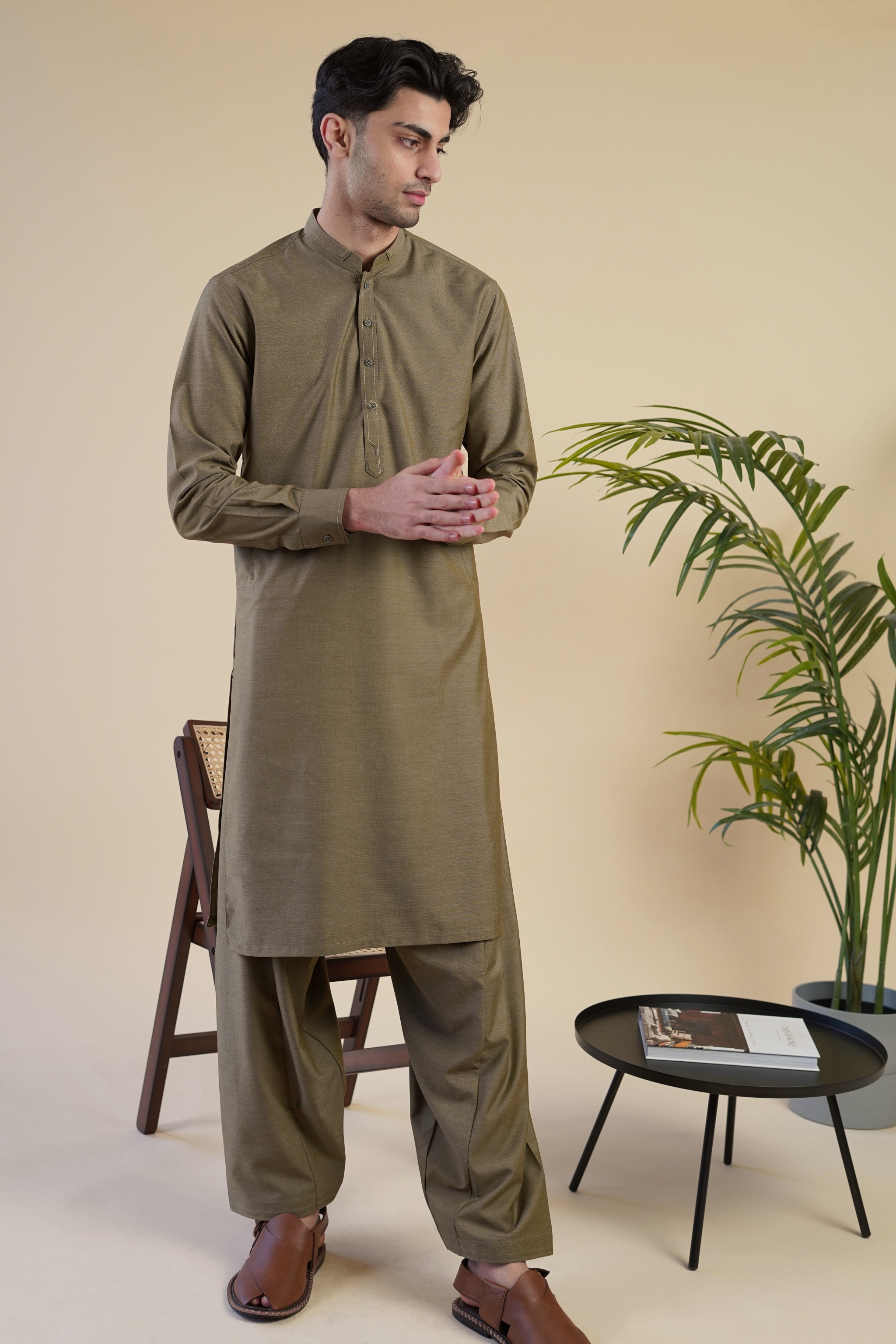 Mens green online shalwar kameez
